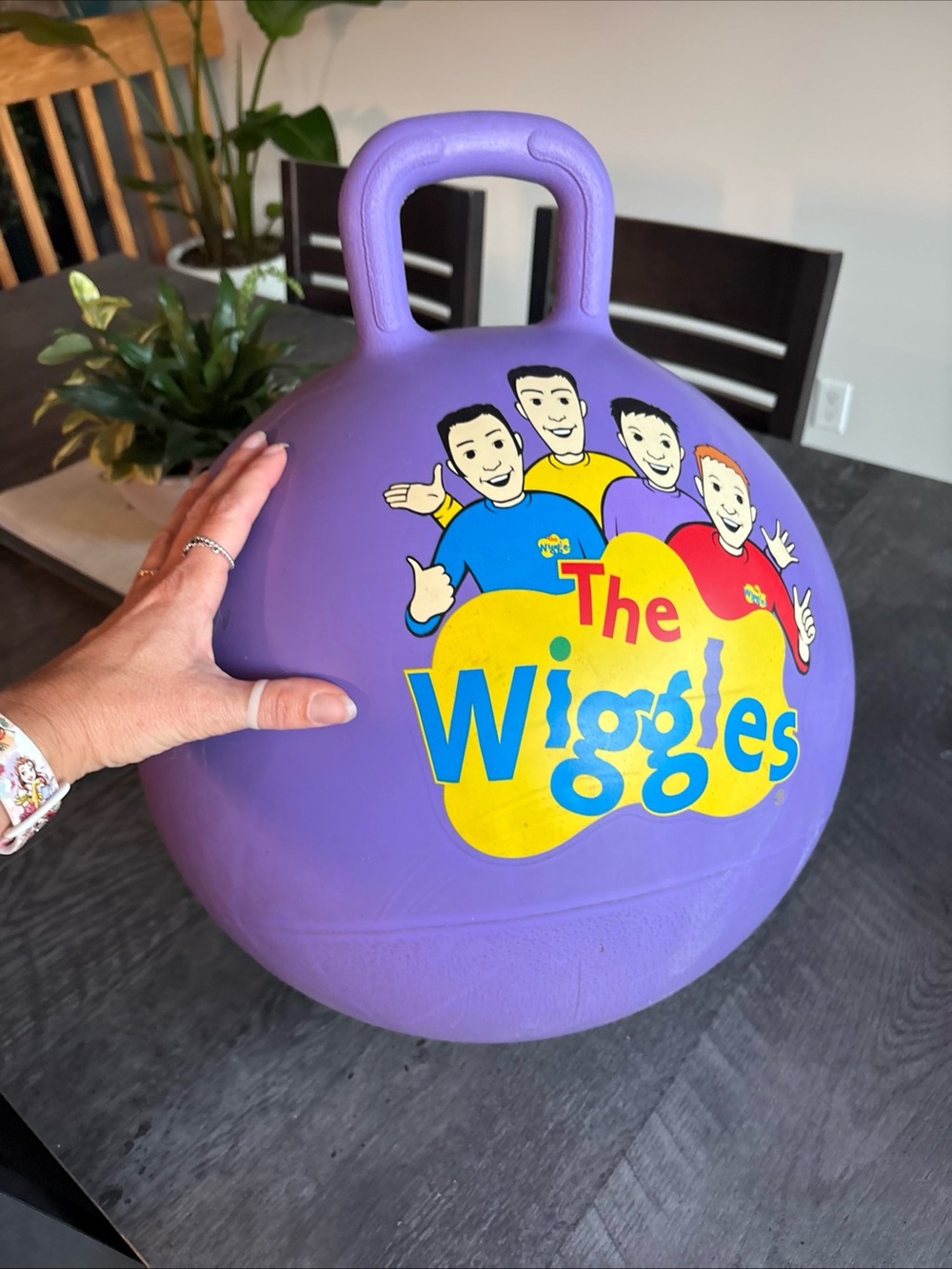 Vintage 2004 The Wiggles Hopper Ball Bouncy Toy Purple